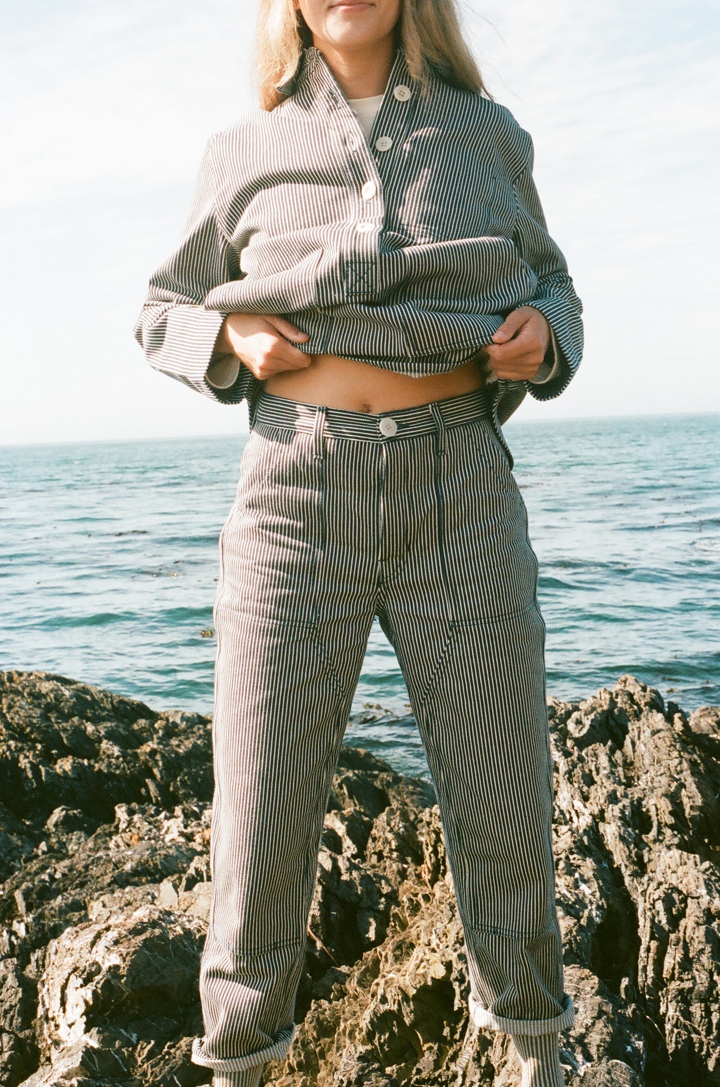 The High Tide Pant | Hickory Stripe