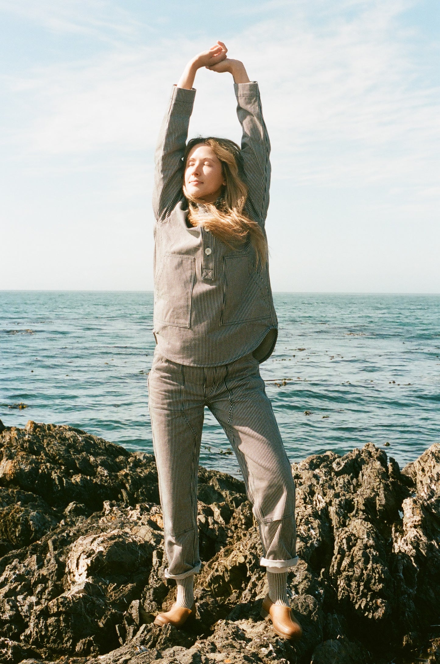 The High Tide Pant | Hickory Stripe