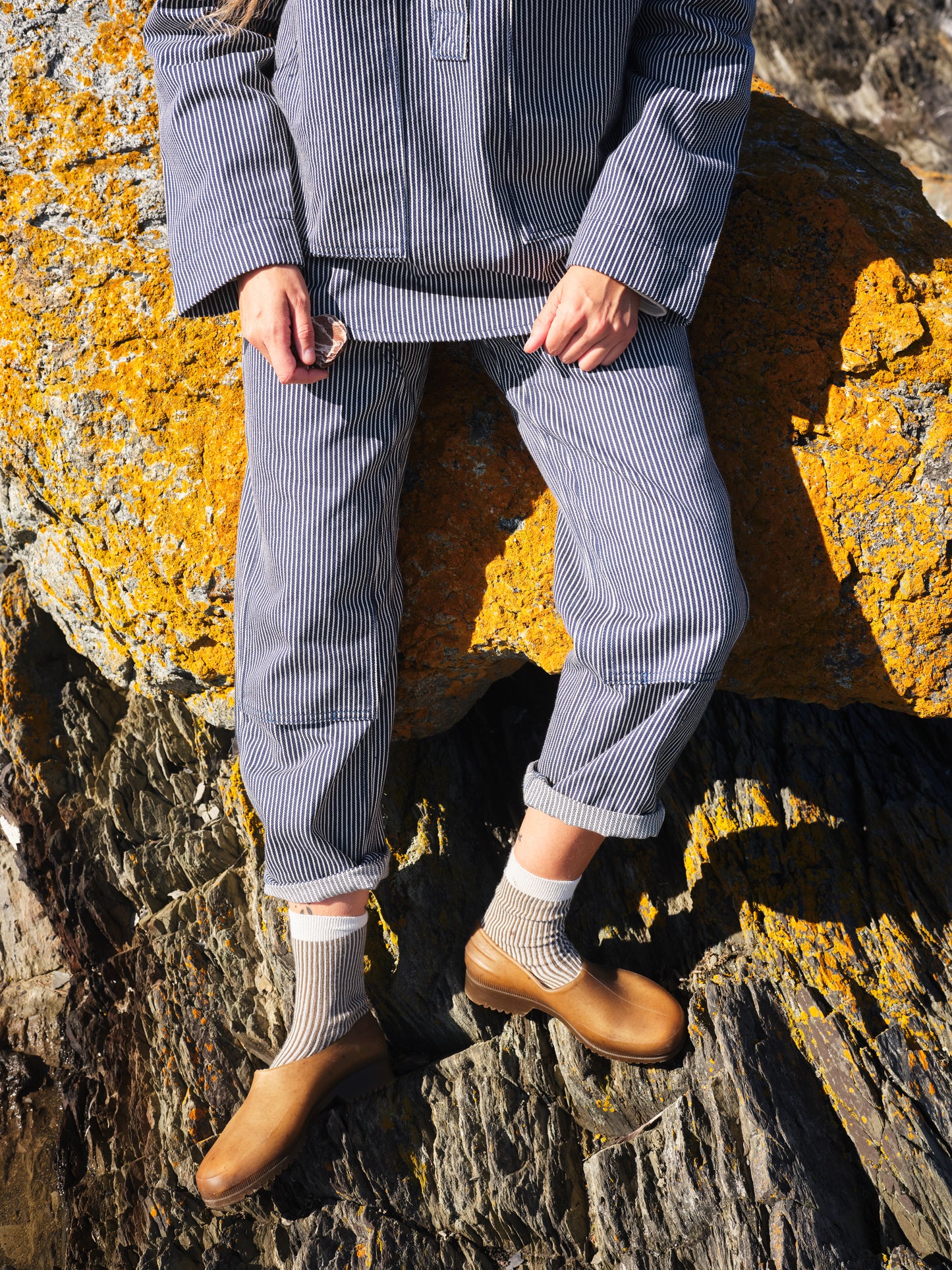 The High Tide Pant | Hickory Stripe
