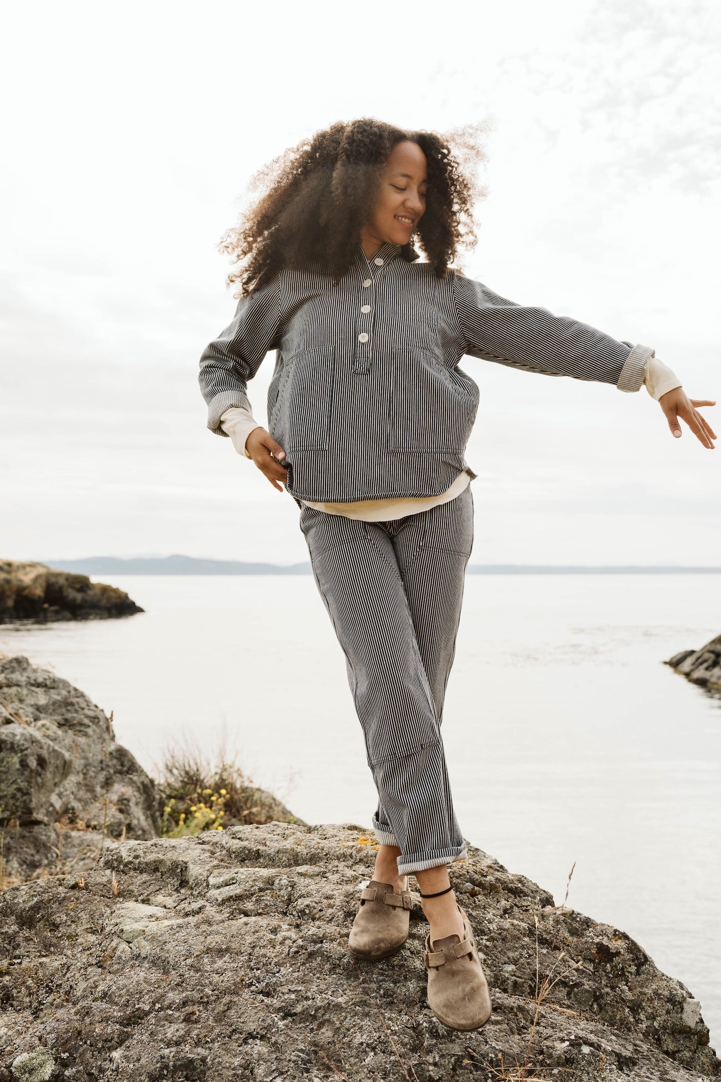 The High Tide Pant | Hickory Stripe