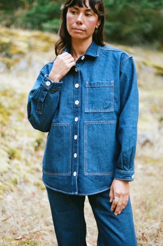 The High Tide Shirt | Dark Wash Denim