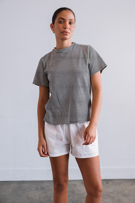 Lissa Tee | B&W Stripes