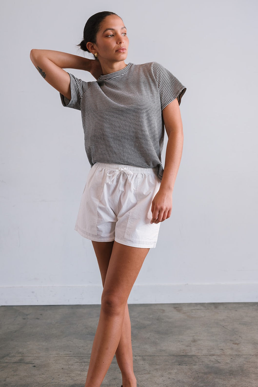 Lissa Tee | B&W Stripes