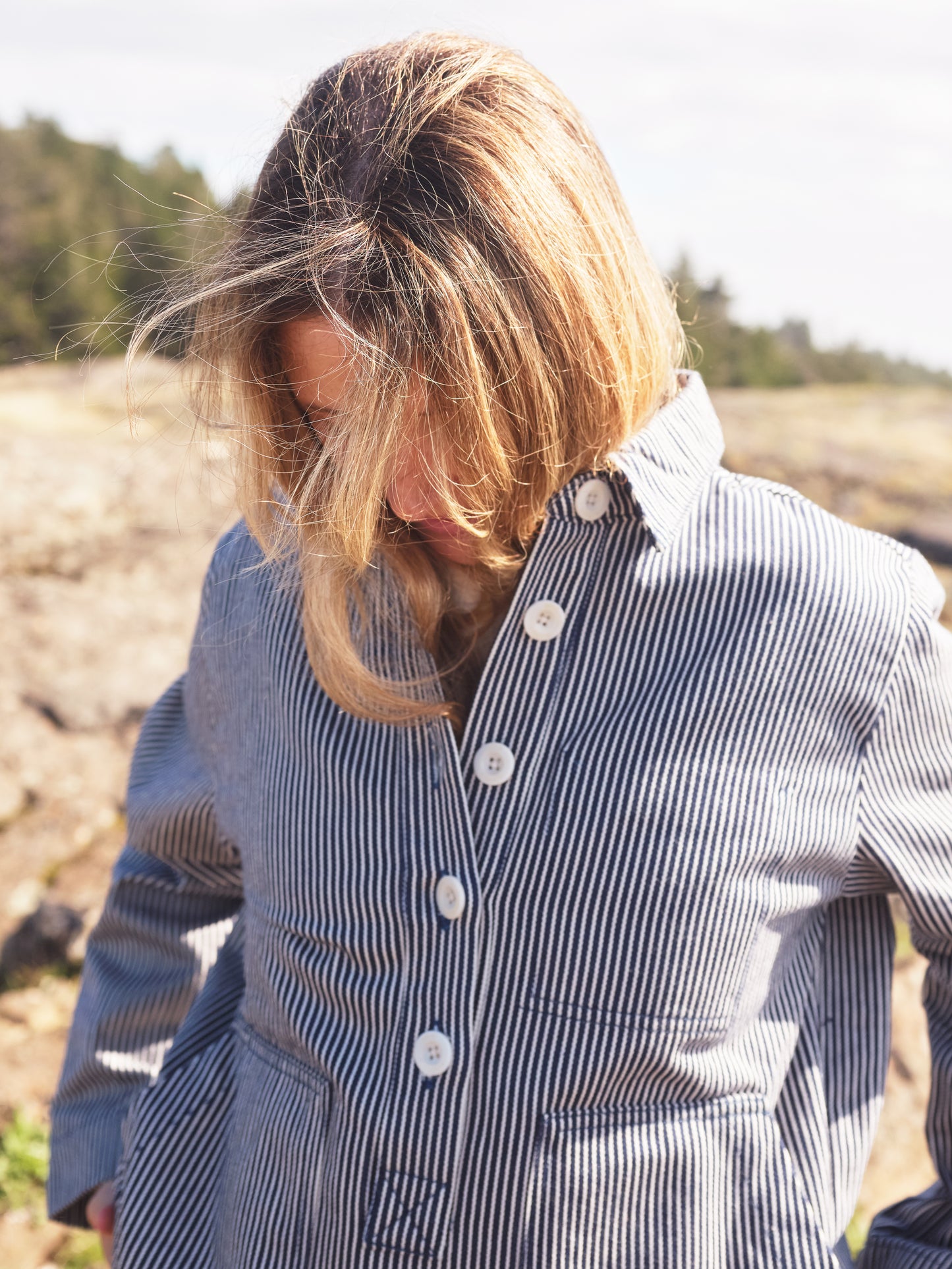 The Curtis Top  | Hickory Stripe