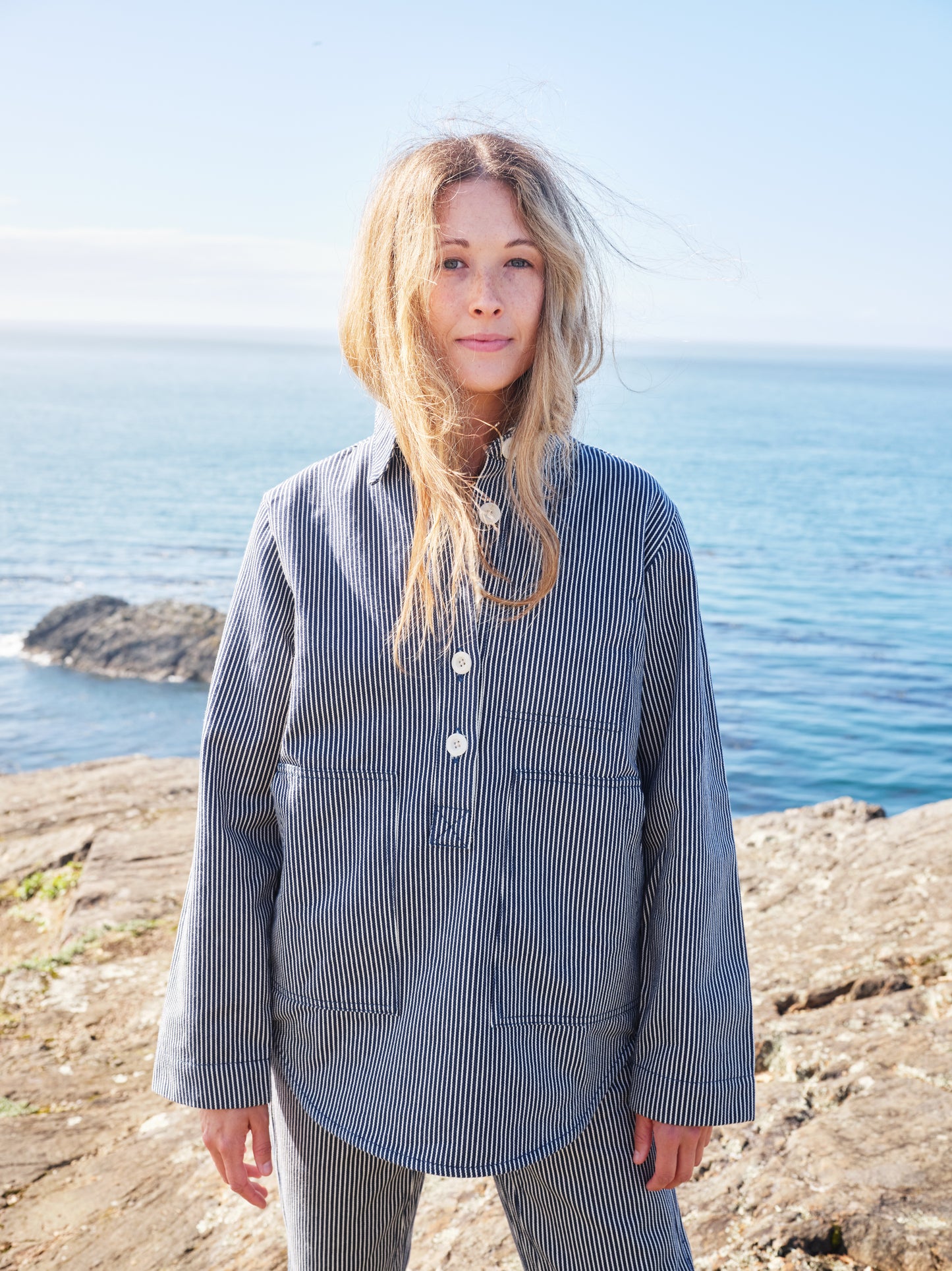 The Curtis Top  | Hickory Stripe