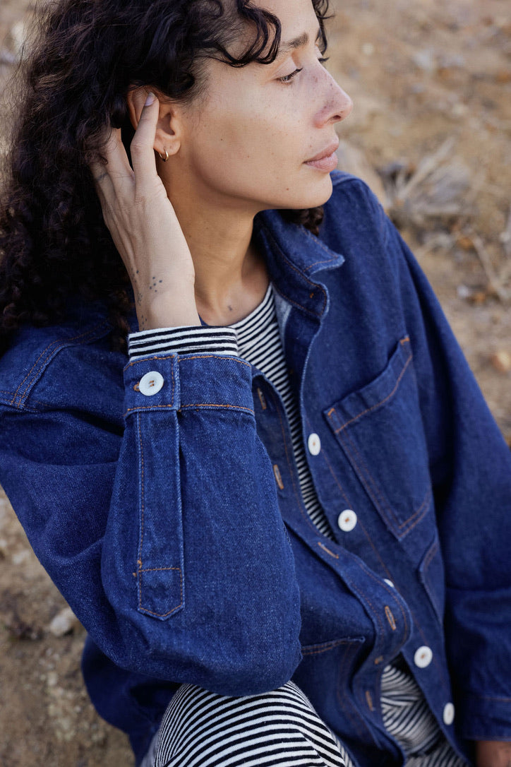 The High Tide Shirt | Dark Wash Denim