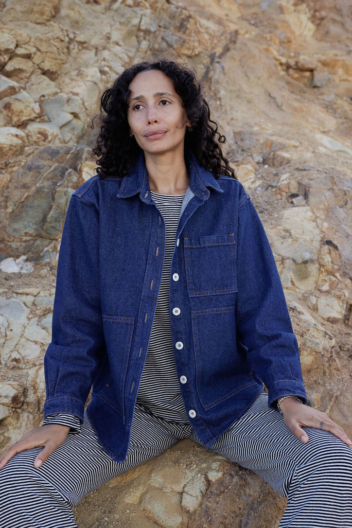 The High Tide Shirt | Dark Wash Denim