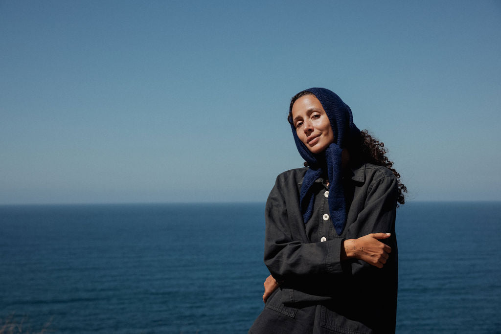 Saturna Scarf - Navy Blue