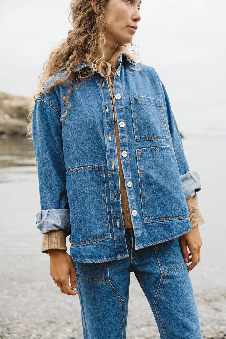 The High Tide Shirt | Medium Wash Denim