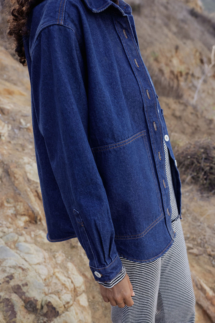 The High Tide Shirt | Dark Wash Denim