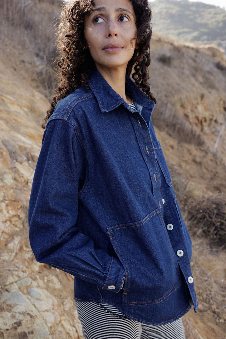 The High Tide Shirt | Dark Wash Denim