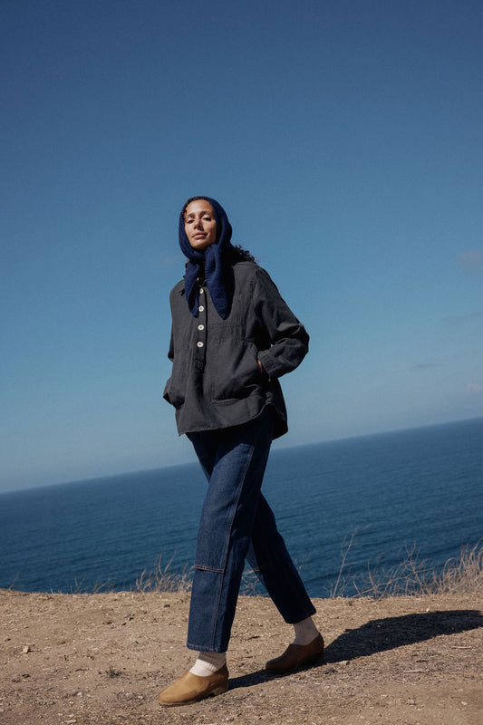 Saturna Scarf - Navy Blue