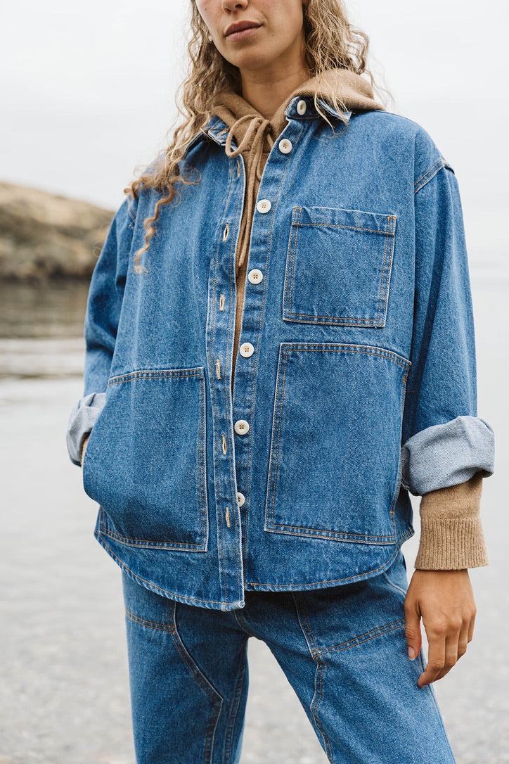 The High Tide Shirt | Medium Wash Denim