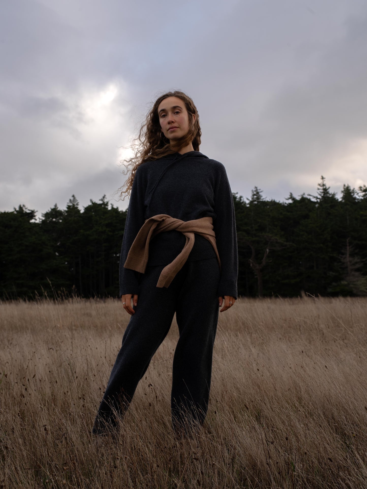 The Agate Cashmere Pant | Charcoal