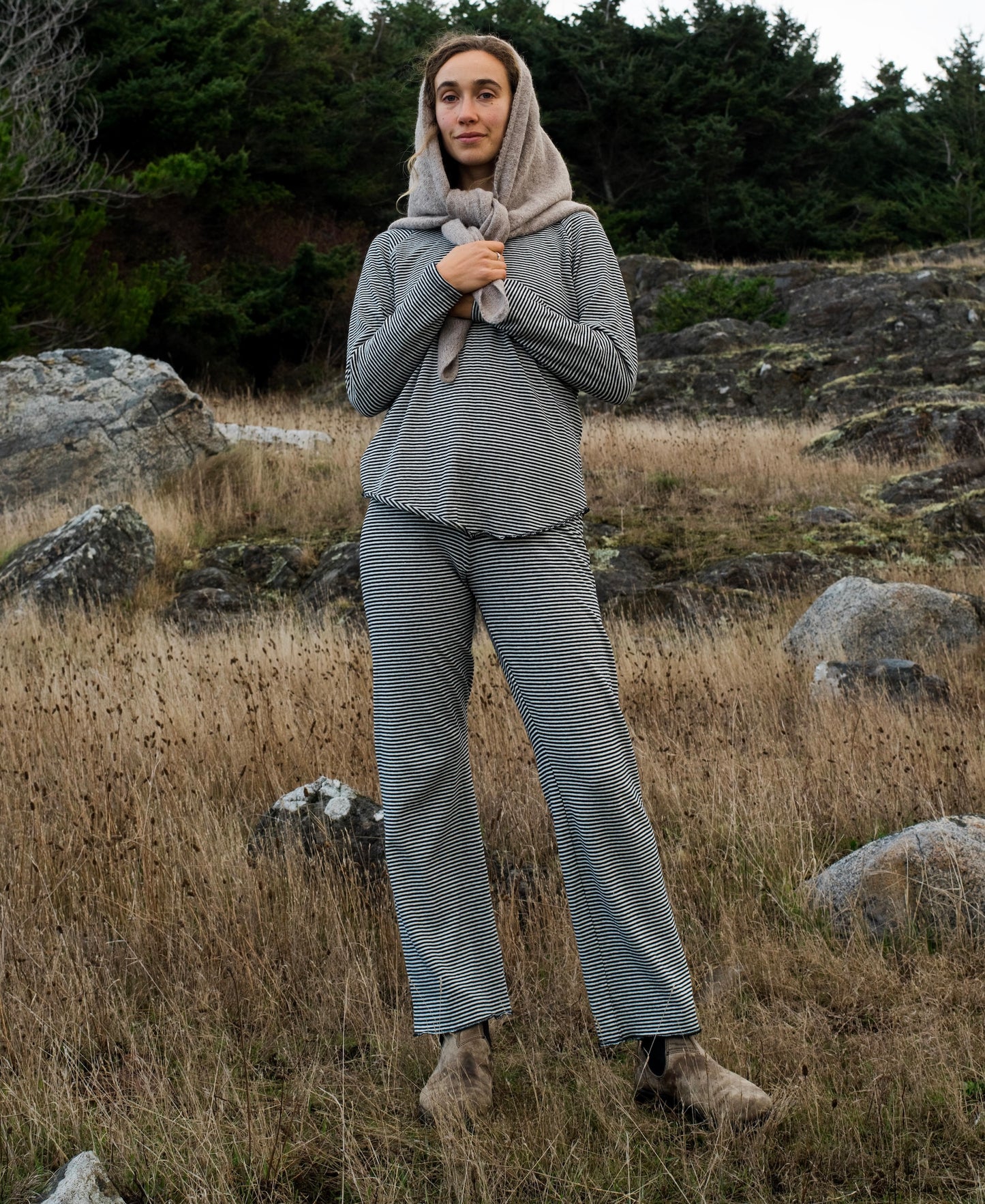 Hemp Stripe Baselayer Pant
