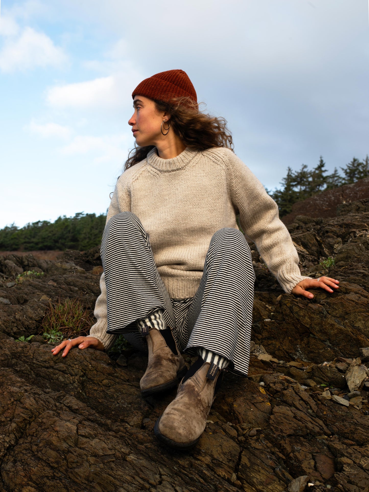 Hemp Stripe Baselayer Pant