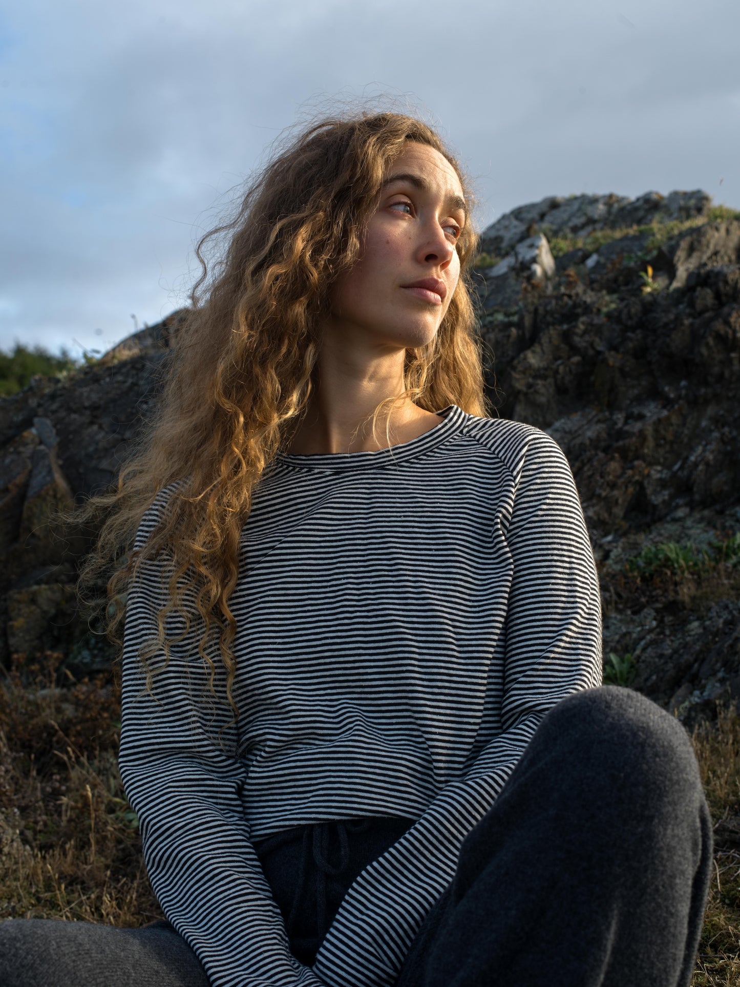 Hemp Stripe Baselayer Top