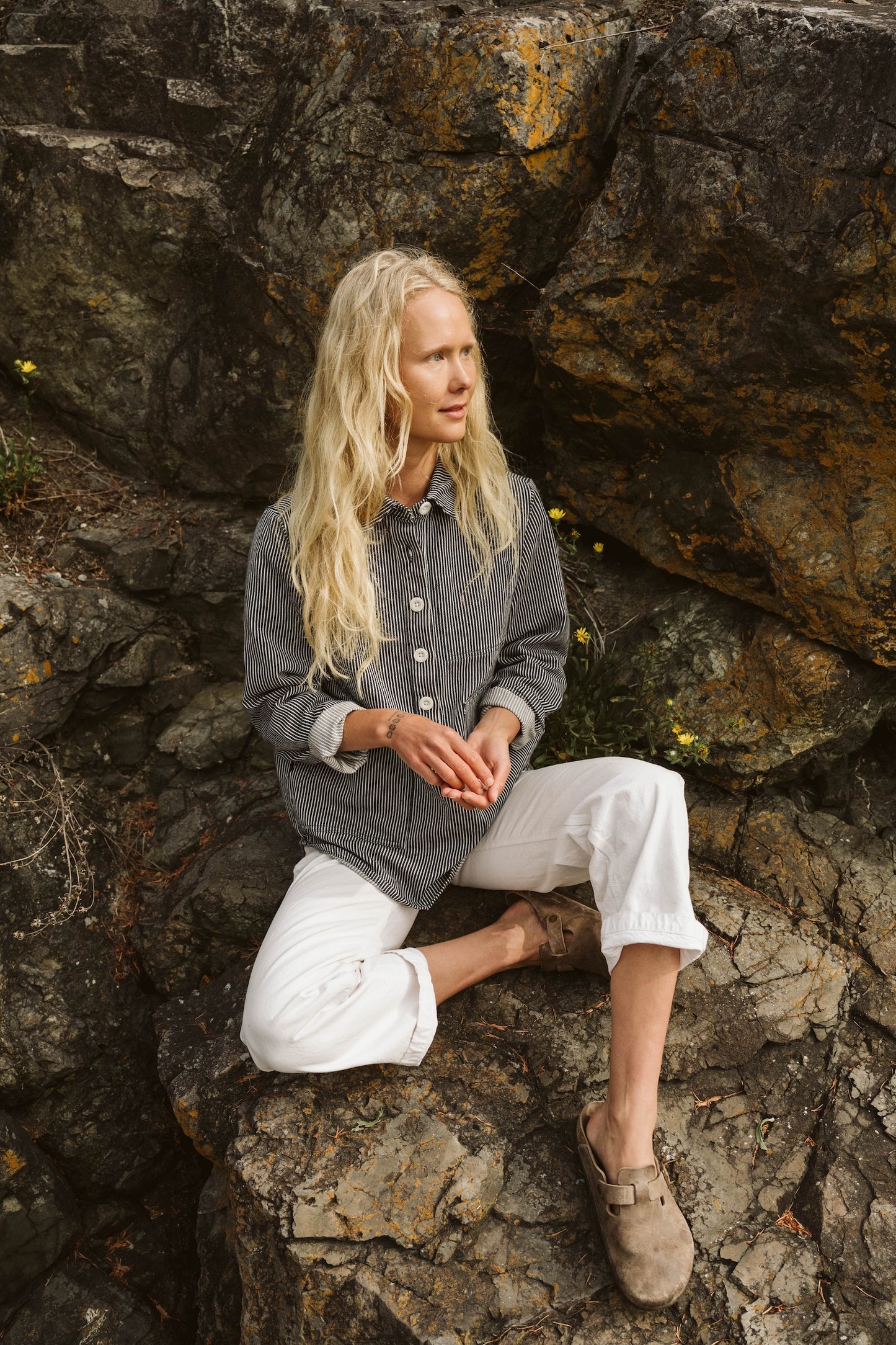 The Curtis Top  | Hickory Stripe