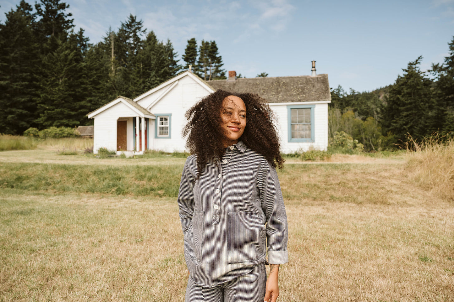 The Curtis Top  | Hickory Stripe