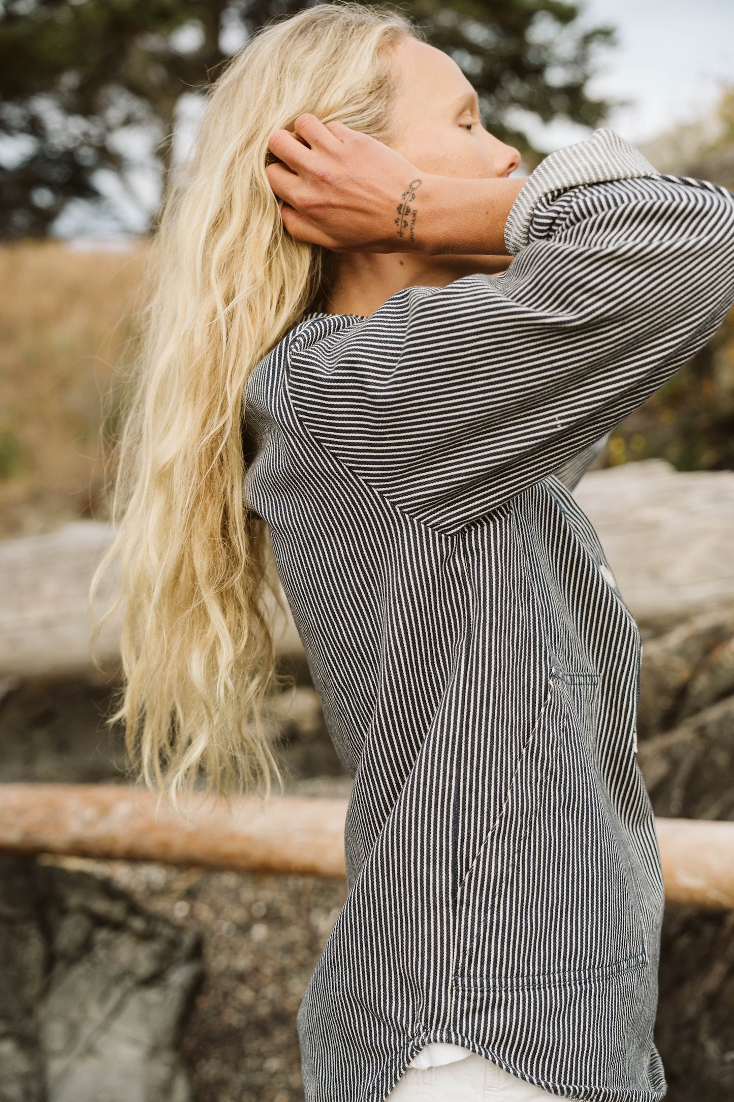 The Curtis Top  | Hickory Stripe