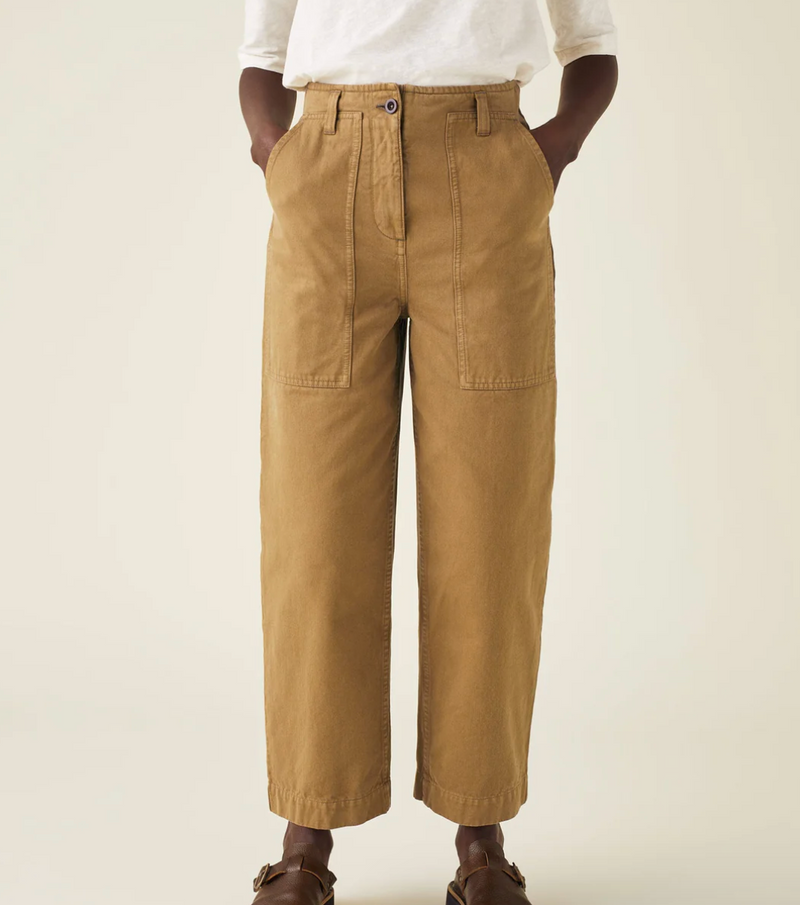 Herringbone Cotton Workwear Pants by Toast