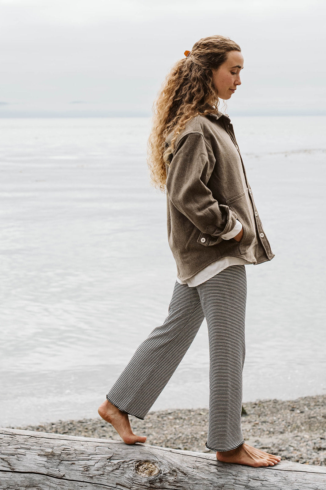 Hemp Stripe Baselayer Pant